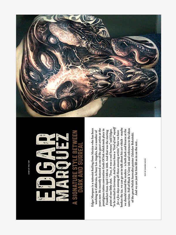 Chat at the top with Edgar Marquez, Tattoo Life Magazine 143