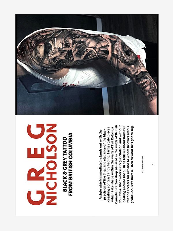 Chat at the top with Greg Nicholson, Tattoo Life Magazine 141