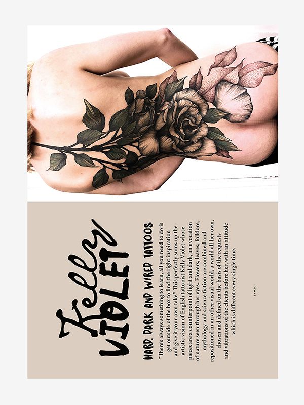 Kelly Violet. Hard, dark and wired tattoos, Tattoo Life Magazine 139
