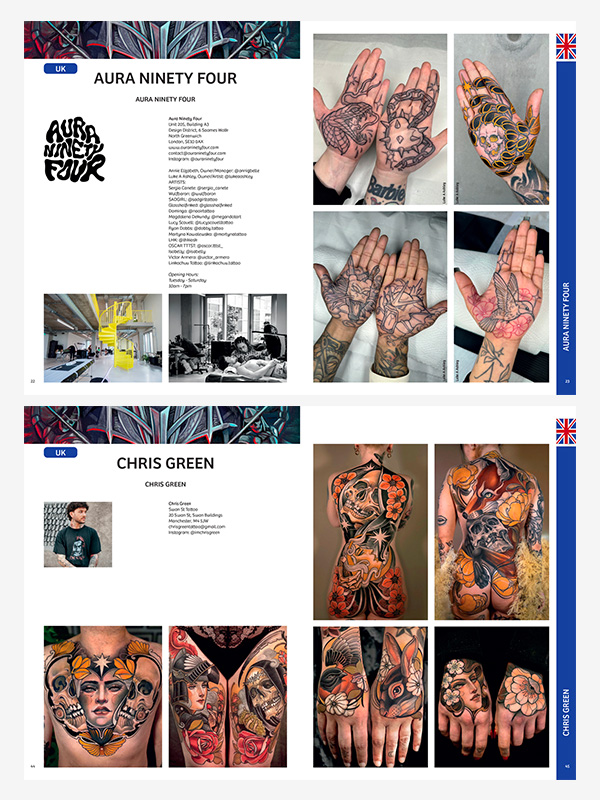 Tattoo Artists Yearbook FRANCE – UK & Ireland 2025